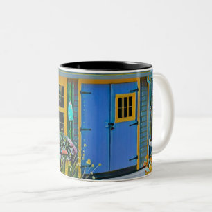 Caneca De Café Em Dois Tons Pintura de ciclismo incrível