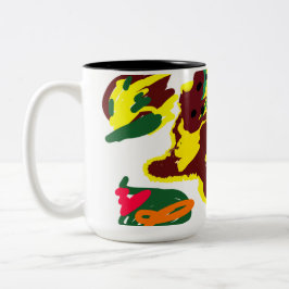 Caneca De Café Em Dois Tons Pintura de peru