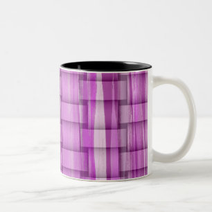 Caneca De Café Em Dois Tons Pintura de tiras roxas para arte design