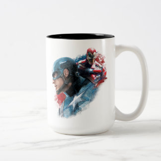 Caneca De Café Em Dois Tons Pintura Do Capitão América E Do Homem De Ferro