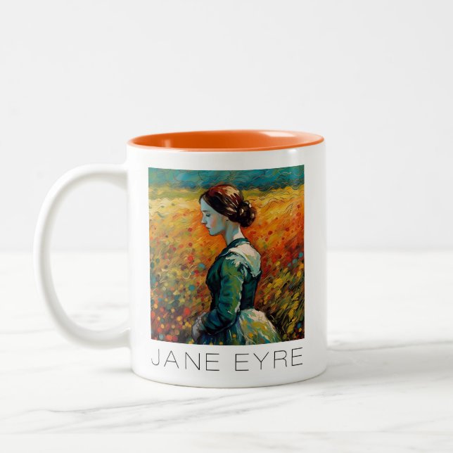 Caneca De Café Em Dois Tons Pintura do estilo Jane Eyre Monet (Esquerda)