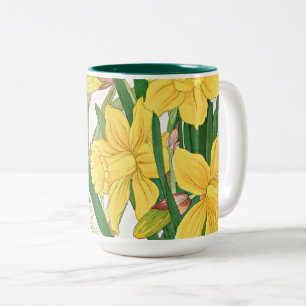Caneca De Café Em Dois Tons Pintura em Xilogravura de Narciso