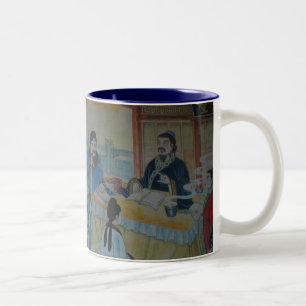 Caneca De Café Em Dois Tons Pintura mural chinesa