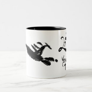 Caneca De Café Em Dois Tons Pintura original 1 Cavalo Ano Novo Chinês 2026 TM