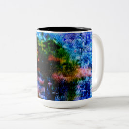 Caneca De Café Em Dois Tons Pintura paisagística impressionista