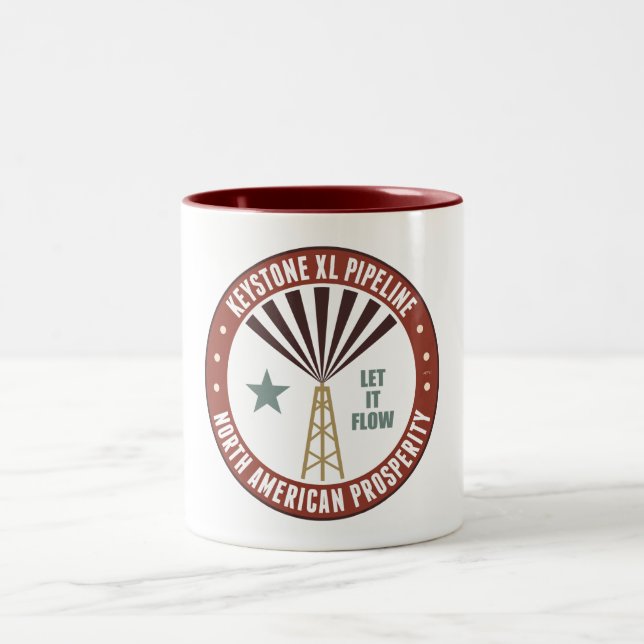 Caneca De Café Em Dois Tons Pipeline Keystone XL (Centro)