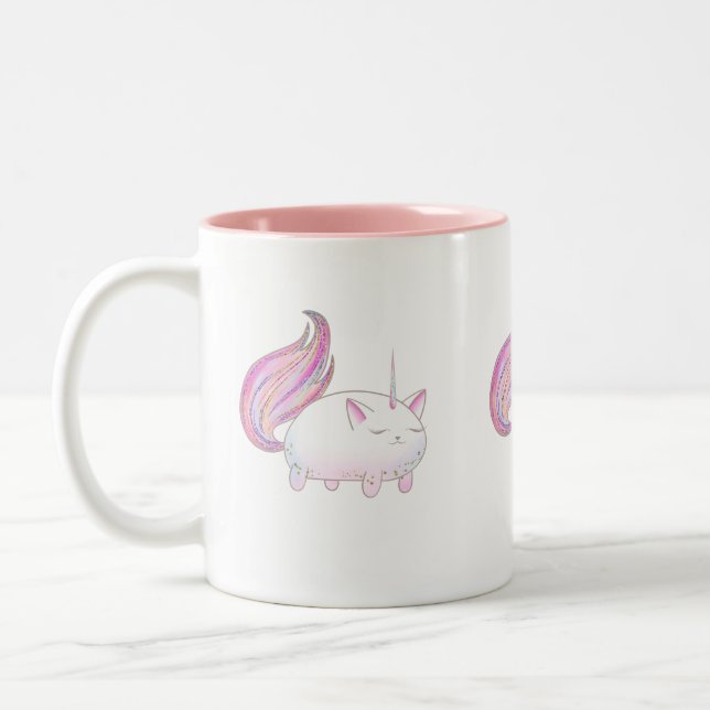 Caneca De Café Em Dois Tons Pipoca a Rosa (Esquerda)
