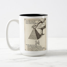 Caneca De Café Em Dois Tons Pirâmide Celestial Esotérica Antiga