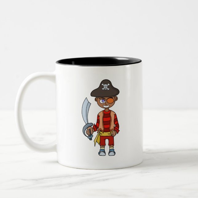 Caneca De Café Em Dois Tons Pirata Boy (Esquerda)