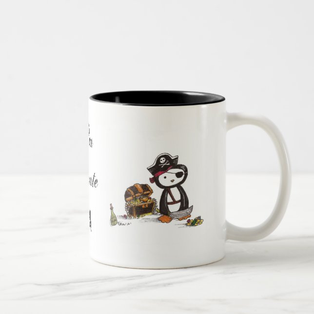 Caneca De Café Em Dois Tons Pirata da caneta (Direita)