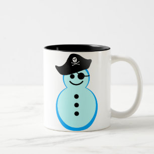 Caneca De Café Em Dois Tons pirata do boneco de neve
