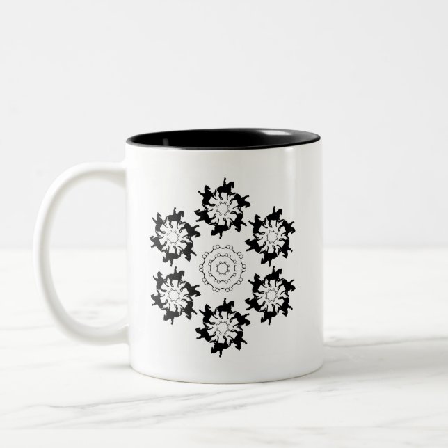 Caneca De Café Em Dois Tons Pirouettes do adestramento (Esquerda)