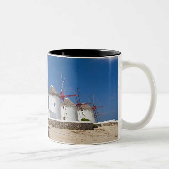Caneca De Café Em Dois Tons Piscina, ilhas de Cyclades, Mykonos, moinhos de (Direita)