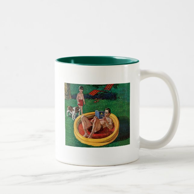 Caneca De Café Em Dois Tons Piscina Wading (Direita)