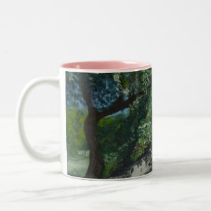 Caneca De Café Em Dois Tons Pista do país de Provençal