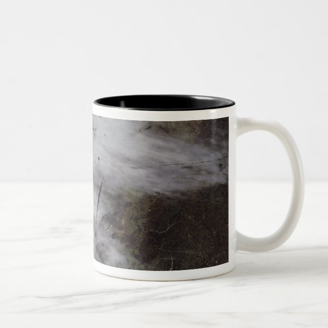 Caneca De Café Em Dois Tons Pistas de dissipação de aeronaves (Direita)