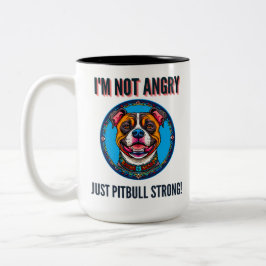 Caneca De Café Em Dois Tons pitbull-porcino