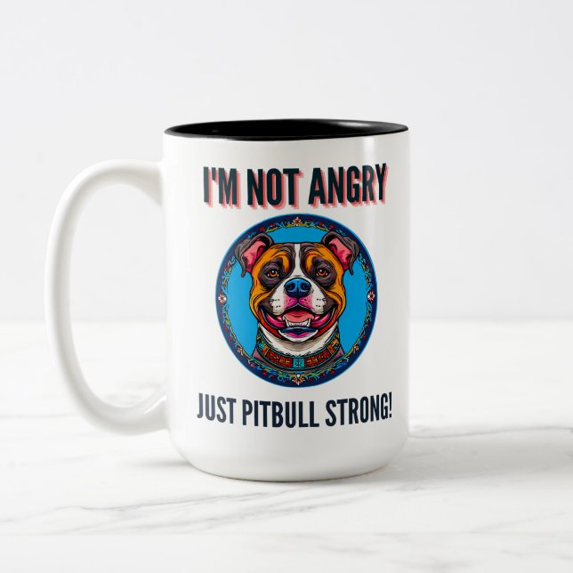Caneca De Café Em Dois Tons pitbull-porcino (Esquerda)