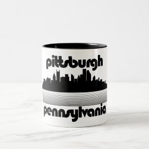 Caneca De Café Em Dois Tons Pittsburgh Pensilvânia