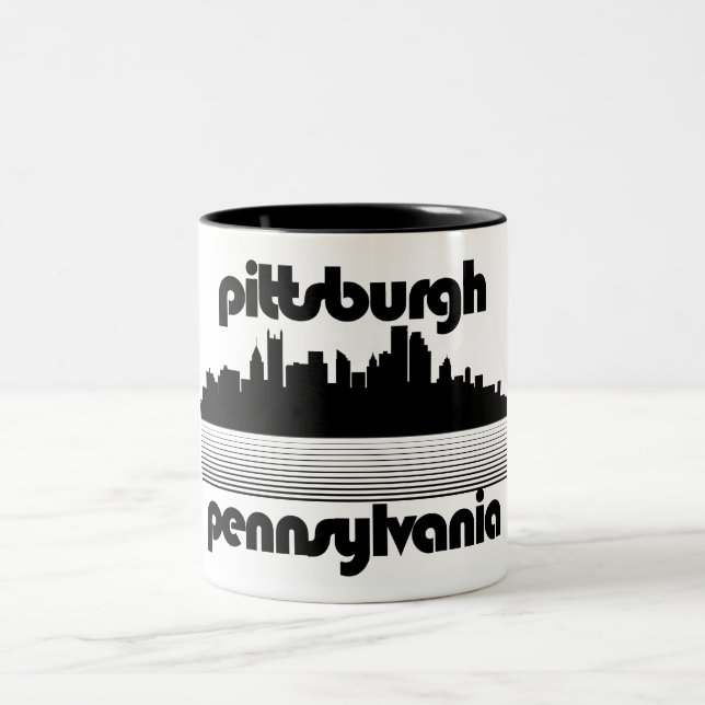 Caneca De Café Em Dois Tons Pittsburgh Pensilvânia (Centro)