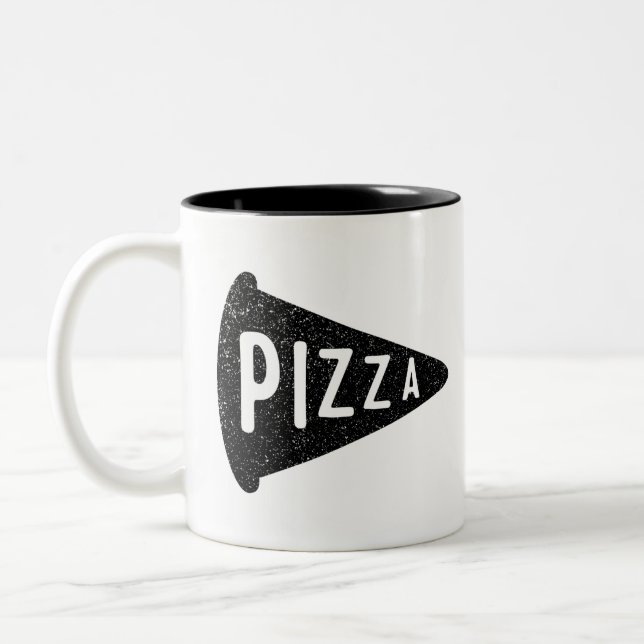 Caneca De Café Em Dois Tons Pizza (Esquerda)