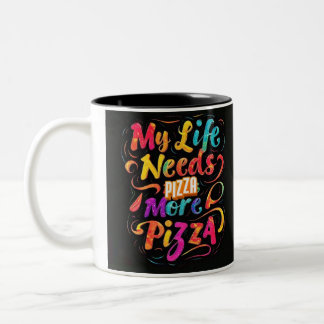 Caneca De Café Em Dois Tons Pizza Café Mug