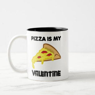 Caneca De Café Em Dois Tons Pizza É Meu Namorados