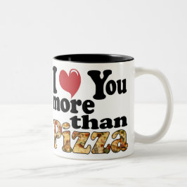 Caneca De Café Em Dois Tons Pizza Love