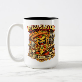 Caneca De Café Em Dois Tons Pizza Time Funny Mug – Cute Pizza Lover Coffee Cup