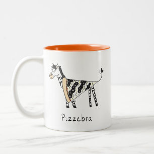 Caneca De Café Em Dois Tons Pizzebra Pizza Zebra Café Mug