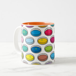 Caneca De Café Em Dois Tons Placas de Petri Ciência Médica