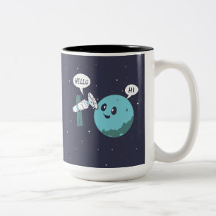 Caneca De Café Em Dois Tons Planeta