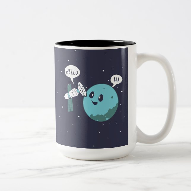 Caneca De Café Em Dois Tons Planeta (Direita)