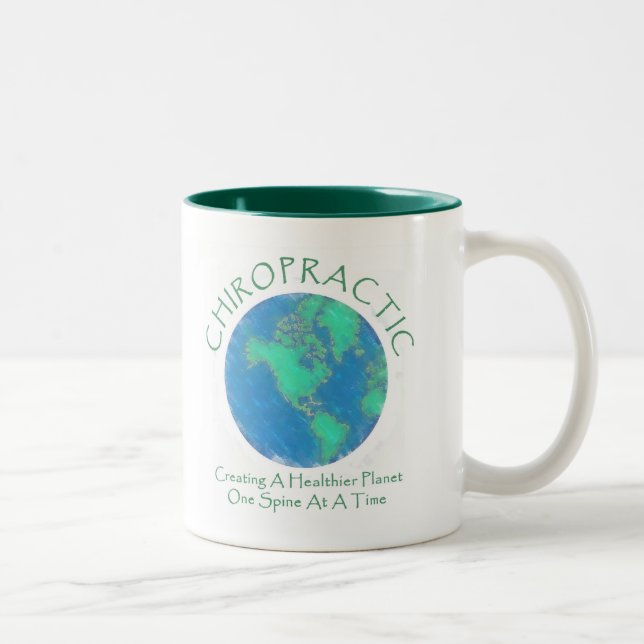 Caneca De Café Em Dois Tons Planeta mais saudável Chiro (Direita)