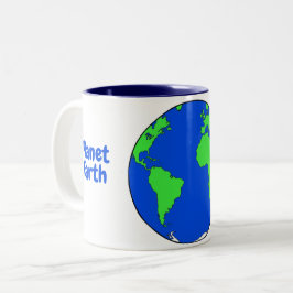 Caneca De Café Em Dois Tons Planeta Mug Terra