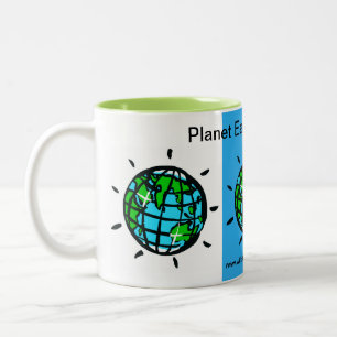 Caneca De Café Em Dois Tons Planeta Terra - Minha casa -