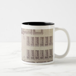 Caneca De Café Em Dois Tons Plano da missão de Candelaria em Paraguai