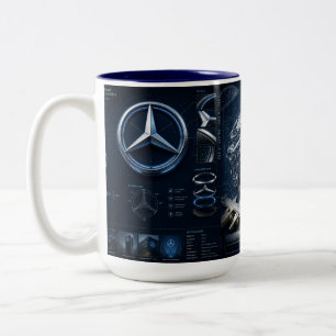 Caneca De Café Em Dois Tons Plano de Engenharia de Carro Conceitual de Luxo Au
