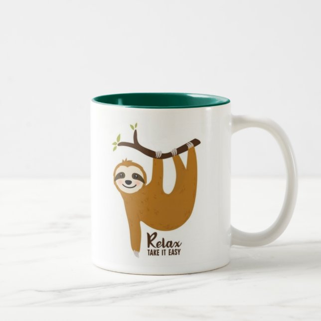 Caneca De Café Em Dois Tons Plano de fundo Largura Relaxado (Direita)