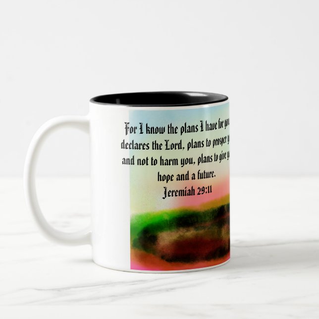 Caneca De Café Em Dois Tons plano de Jesus  (Esquerda)