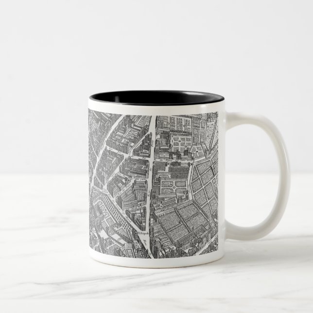 Caneca De Café Em Dois Tons Plano de Paris (Direita)
