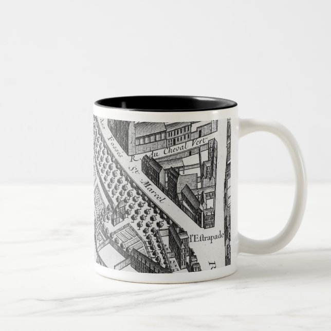 Caneca De Café Em Dois Tons Plano de Paris (Direita)