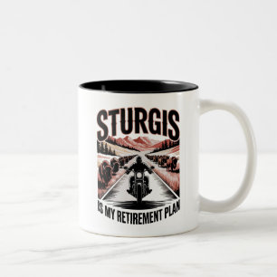 Caneca De Café Em Dois Tons Plano de Reforma de Motocicleta Sturgis