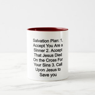 Caneca De Café Em Dois Tons Plano de salvação