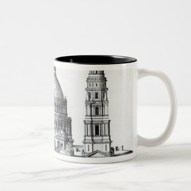 Caneca De Café Em Dois Tons Plano para St Peter, Roma, 1539 (Direita)