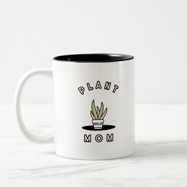Caneca De Café Em Dois Tons Plant Mom (Esquerda)