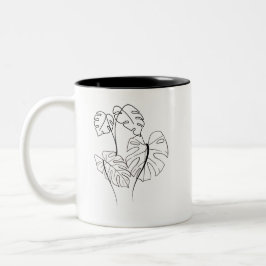 Caneca De Café Em Dois Tons Planta Design Mug