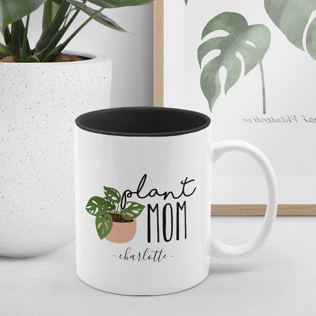 Caneca De Café Em Dois Tons Planta mãe | Lover Fábrica Personalizado Cujo Fáci (Criador carregado)