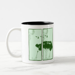 Caneca De Café Em Dois Tons Plantação de Árvore