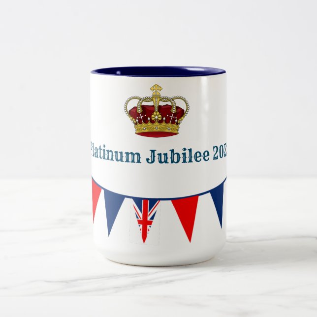Caneca De Café Em Dois Tons Platinum Jubilee 2022 Coffee (Centro)